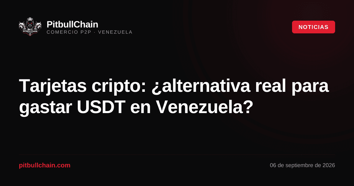 Tarjetas cripto: ¿alternativa real para gastar USDT en Venezuela?