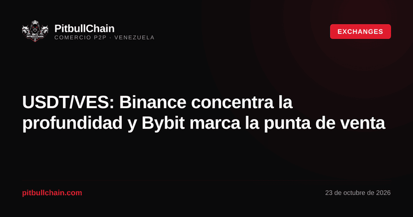 USDT/VES: Binance concentra la profundidad y Bybit marca la punta de venta