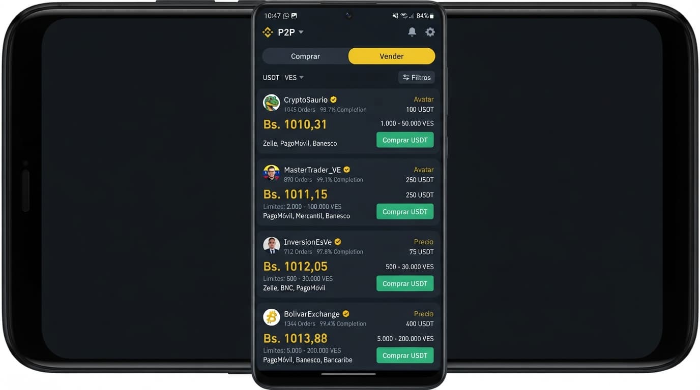 Análisis de prima y spread en el comercio P2P de USDT frente al BCV