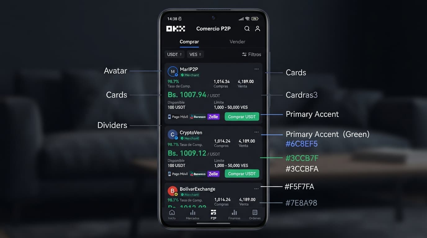Análisis USDT/VES: Prima del 14,07% sobre BCV y spread de 2,16% en P2P
