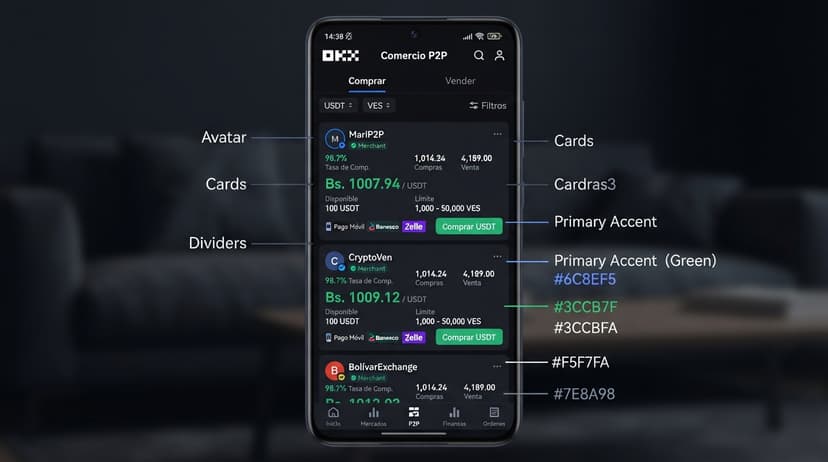 Análisis USDT/VES: Prima del 14,07% sobre BCV y spread de 2,16% en P2P