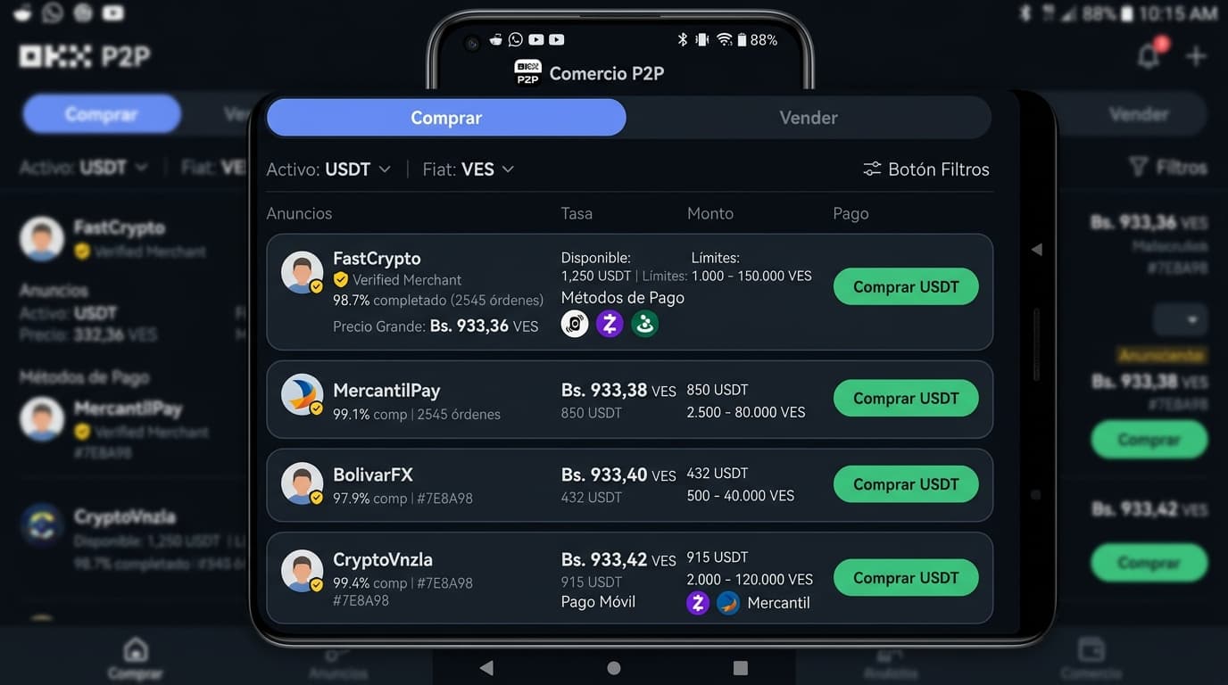 Anatomía del Order Book P2P: Cómo leer spread, profundidad y bancos en VES