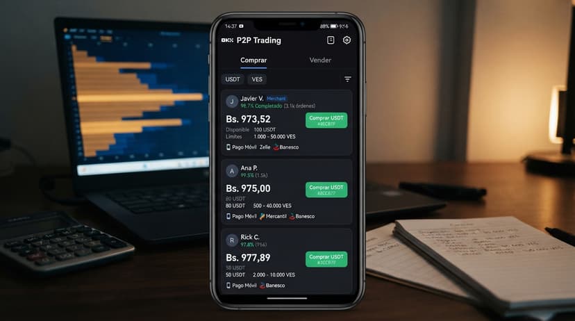 Anatomía del order book USDT/VES: spread de 3,85% vs 0,16%