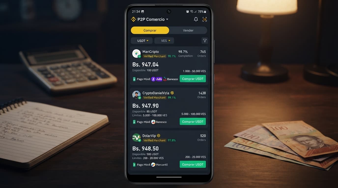 BCV en 848,5458: por qué la prima del USDT P2P da 10,7% o 12,23%