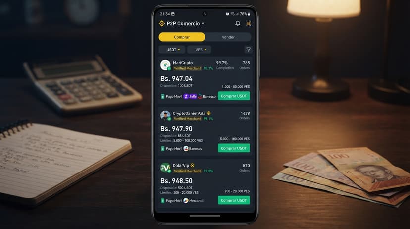 BCV en 848,5458: por qué la prima del USDT P2P da 10,7% o 12,23%