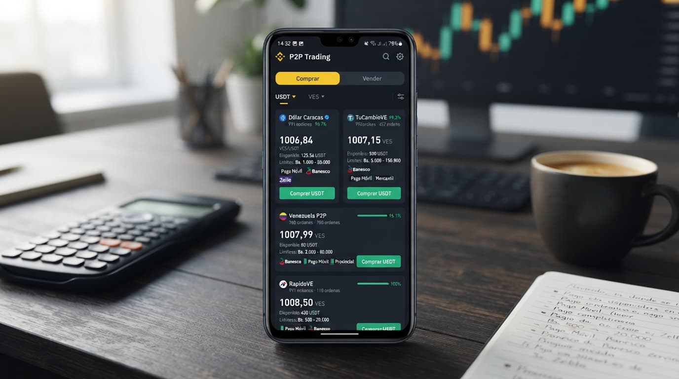 BCV en 879,12 vs USDT P2P: prima de 15,35% y spread real de 0,02%