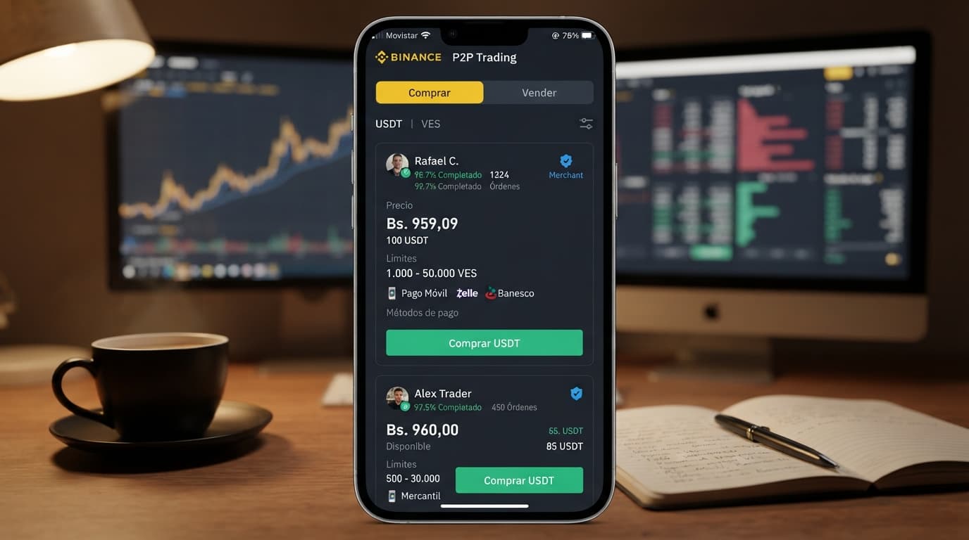 BCV sube a Bs. 852,4168 y la prima del USDT P2P se ancla en 12,98%