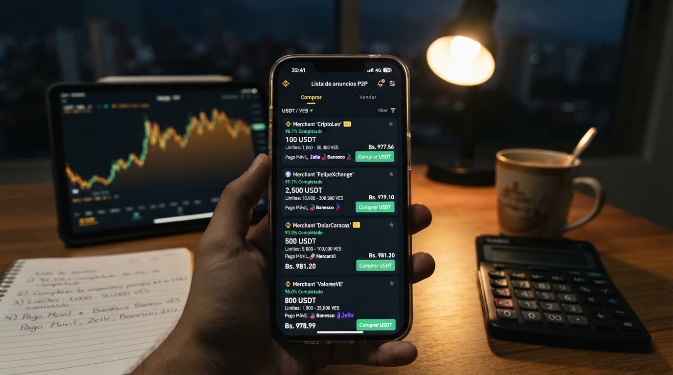 Binance P2P vs. MEXC P2P: brecha de USDT y prima de 12,6% frente al BCV