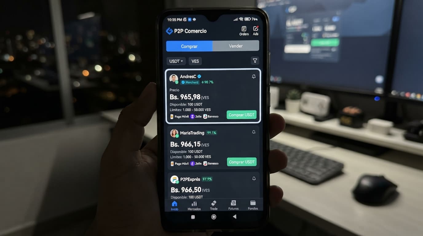 Binance P2P y MEXC P2P: el spread de Bs. 6,70 que no ves en la tasa