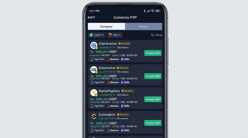 Binance vs Bybit P2P en Venezuela: liquidez, bancos y spread real