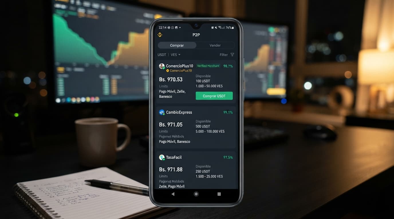 Binance y Bybit en el P2P venezolano: spreads y bancos al 25-S