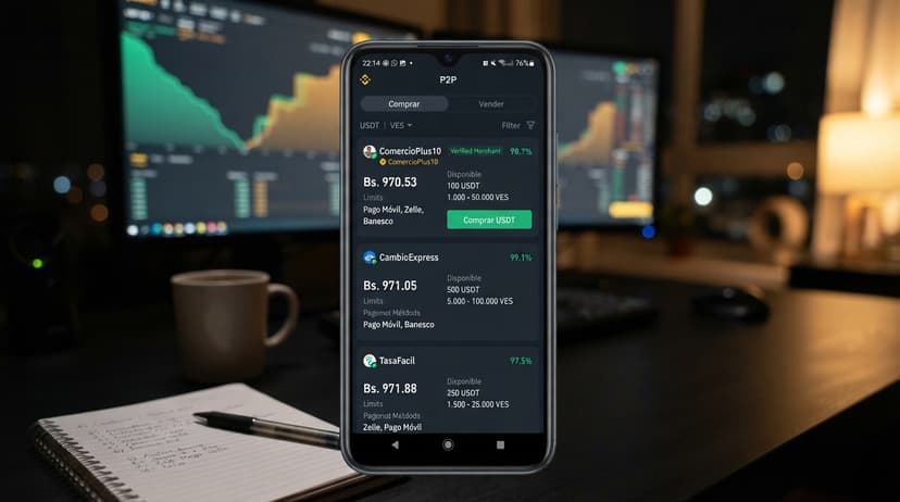 Binance y Bybit en el P2P venezolano: spreads y bancos al 25-S