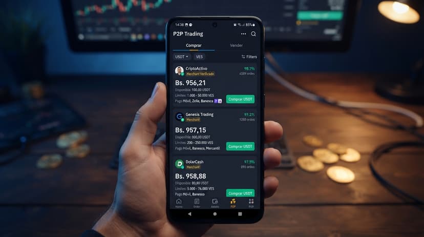 Binance y Bybit P2P: 3 VES de diferencia en el USDT y un spread de 0,02%