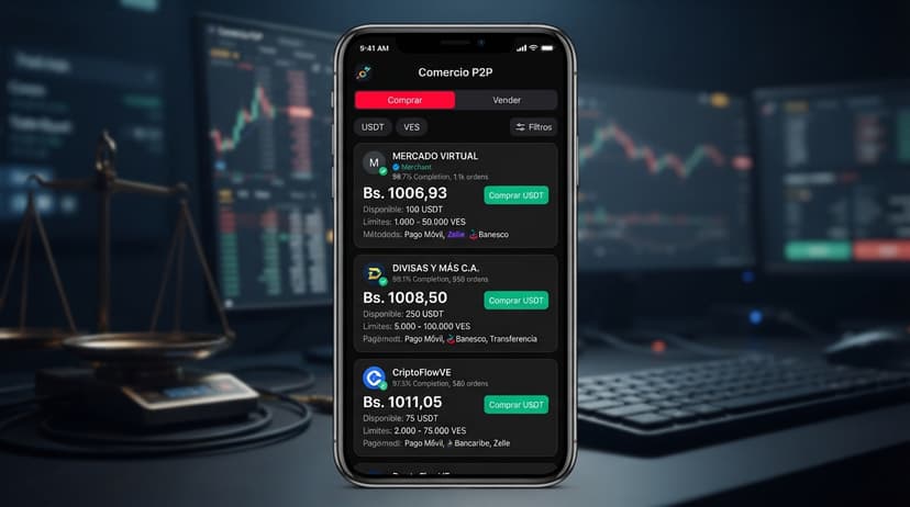 Brecha BCV vs. USDT P2P: qué implica la prima de 13,9% hoy en Venezuela