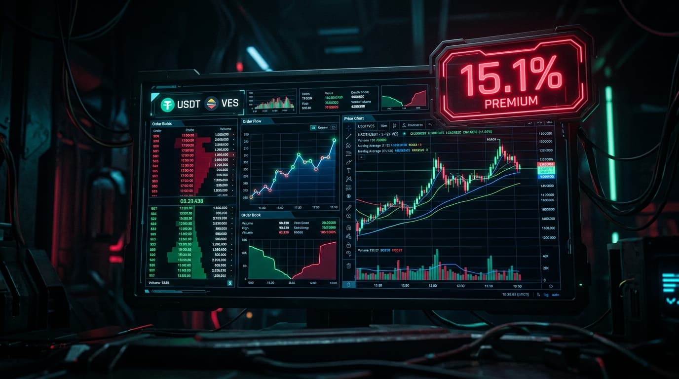 Brecha cambiaria P2P: Prima del USDT alcanza 15,1% frente al BCV