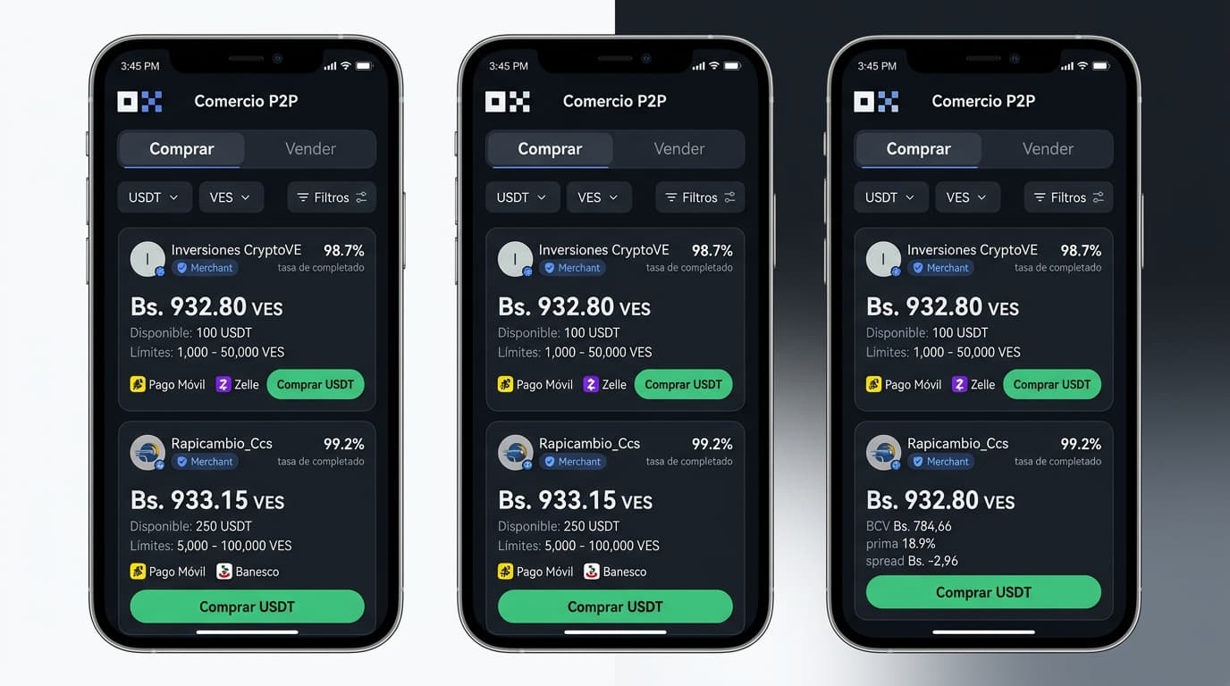 Brecha de precios de USDT entre Binance, OKX y Bybit supera el 4% en Venezuela