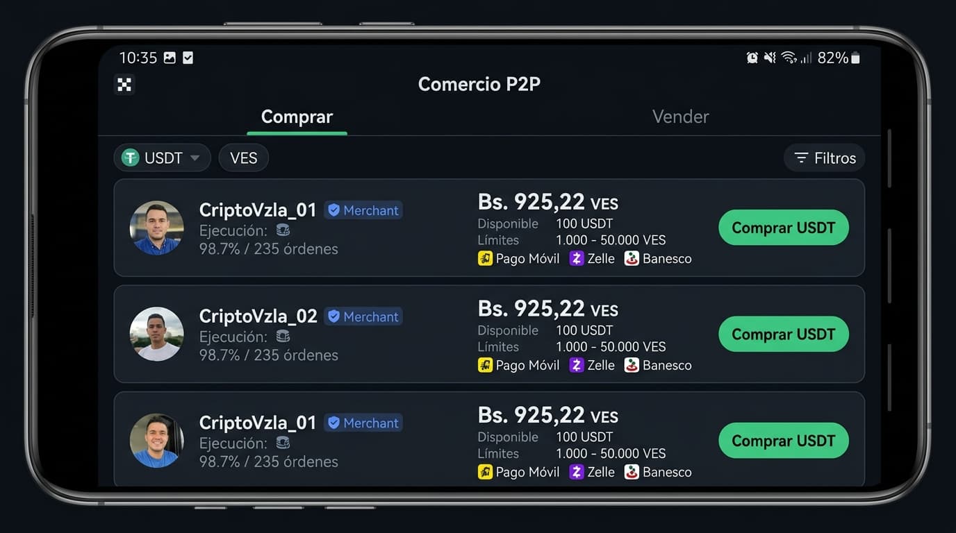 Brecha del 21.7% frente al BCV y dispersión P2P: Radiografía de USDT/VES