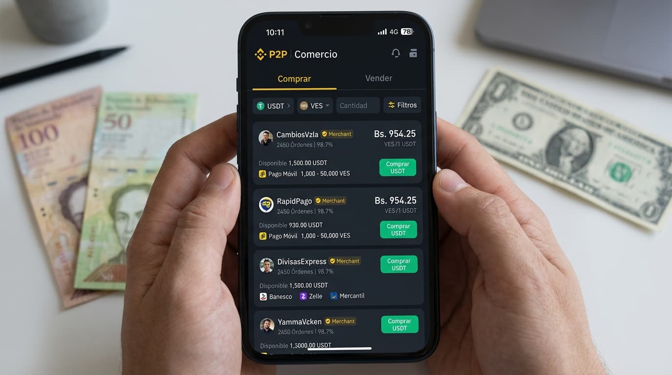 Calcula el spread real y elige el mejor banco para operar USDT P2P en Venezuela
