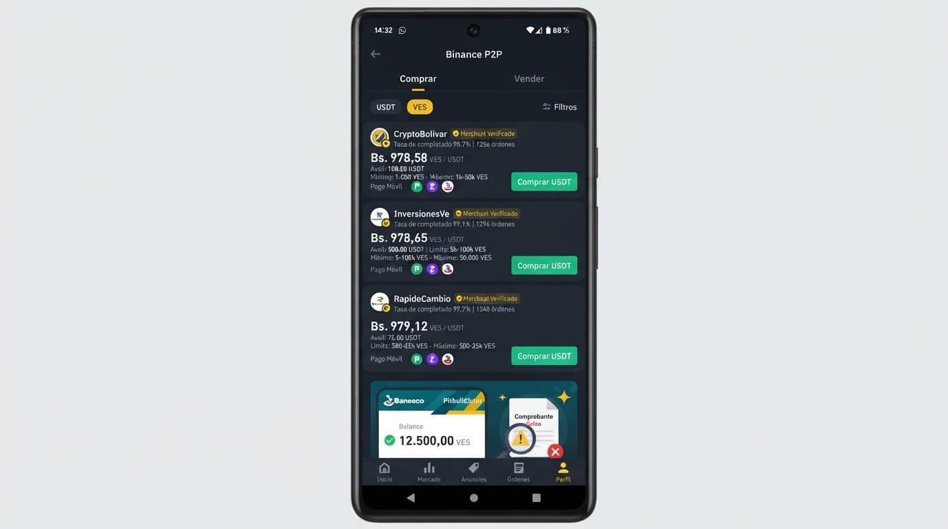 Checklist P2P USDT/VES: 5 pasos para no caer con el comprobante falso
