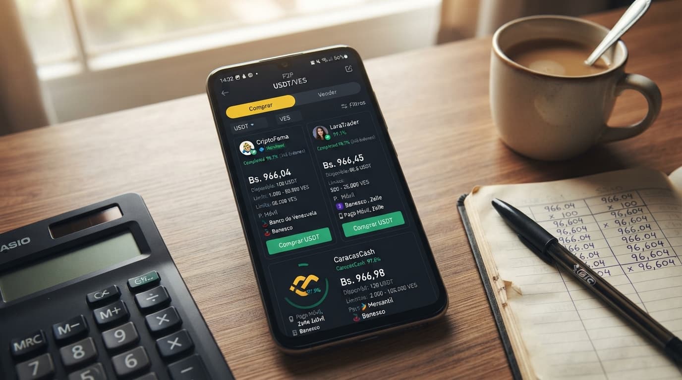 Checklist paso a paso: el costo real de una operación P2P de USDT en Venezuela