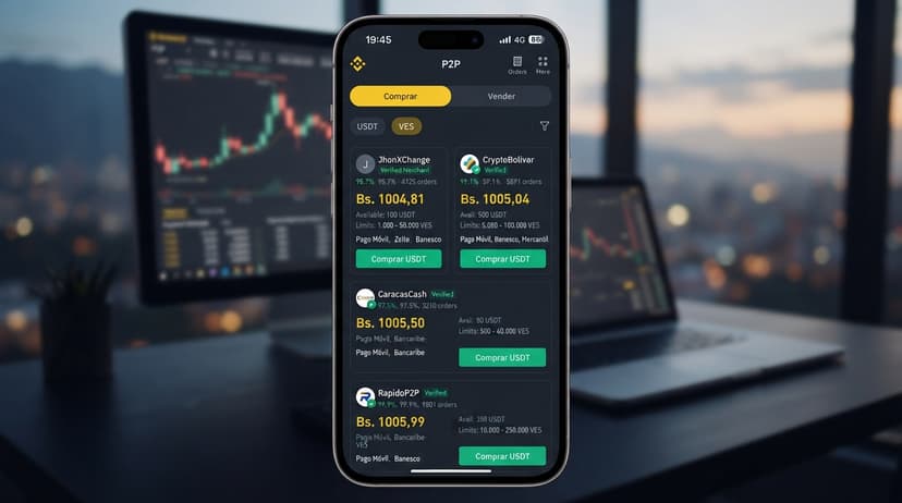 Comercio P2P de USDT en Venezuela: spread de 1,95% y prima de 13,94% vs BCV