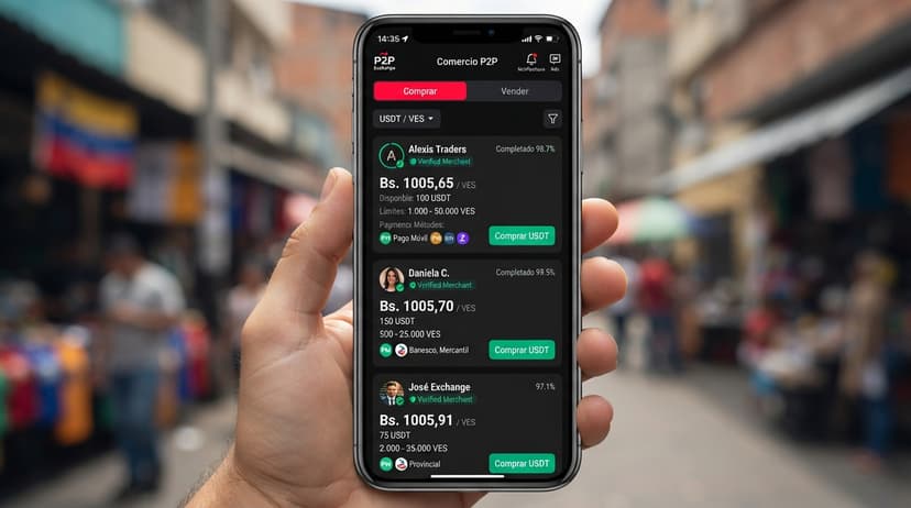 Comercio P2P en Venezuela: análisis de 276 ofertas y spread en bancos