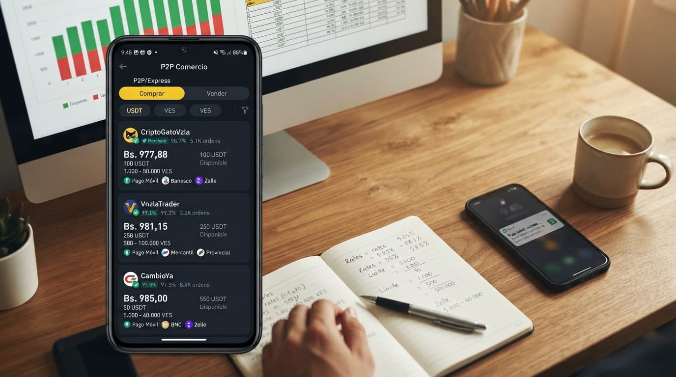 Cómo leer el libro de órdenes P2P: bid, ask, profundidad y spread