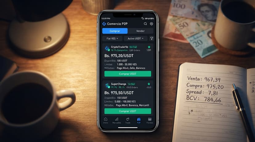 Cómo leer el libro de órdenes P2P: spread, profundidad y límites