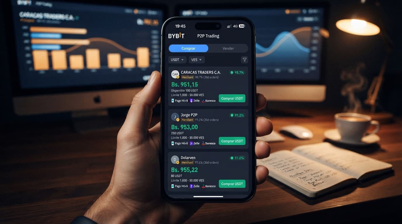 Cómo leer el order book P2P antes de operar USDT en Venezuela: 6 pasos