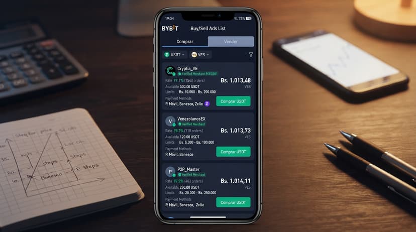 Cómo leer el order book P2P de USDT en Venezuela: guía práctica