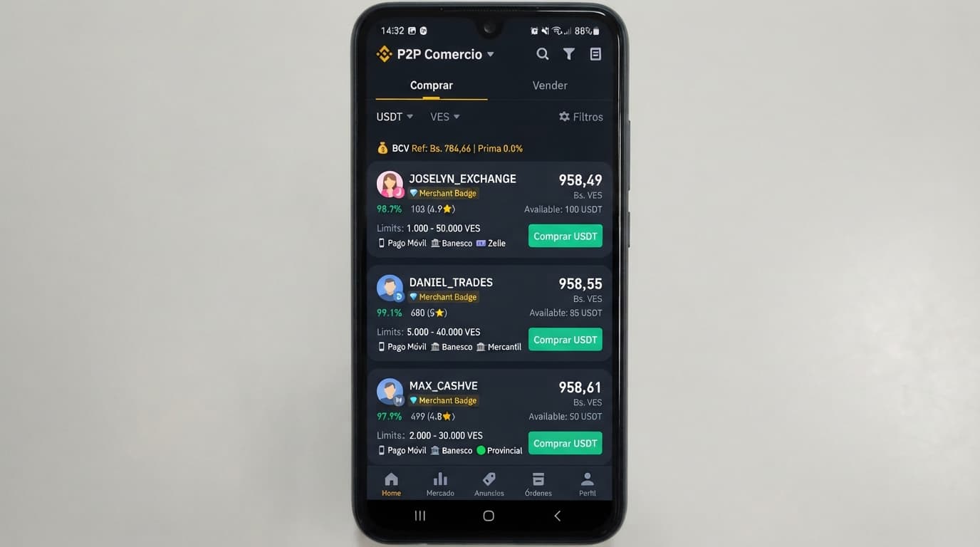 Cómo leer el order book P2P de USDT/VES y calcular tu precio real