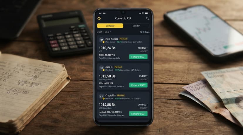 Cómo leer el order book P2P del USDT en Venezuela antes de operar