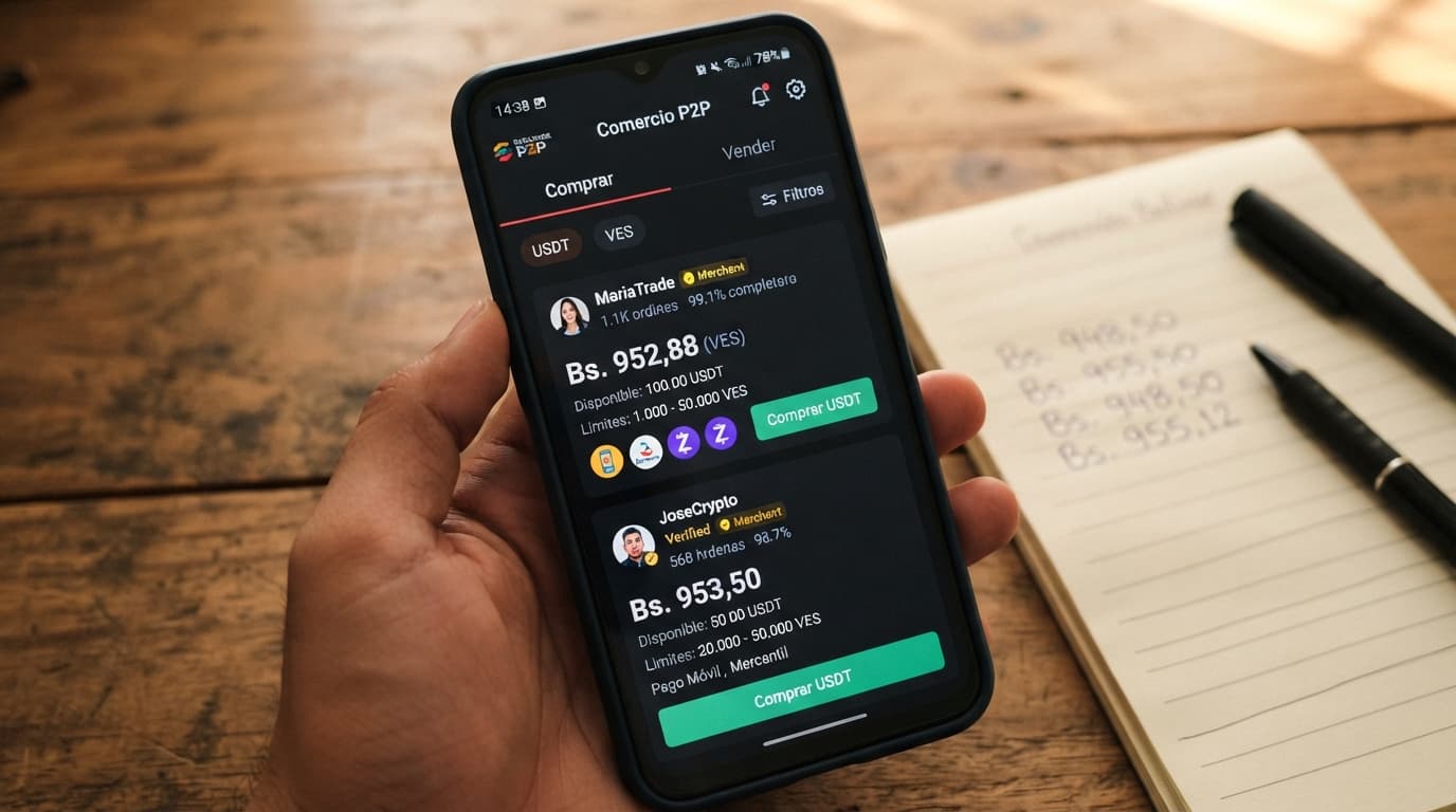 Cómo leer el order book P2P del USDT en Venezuela: guía desde cero