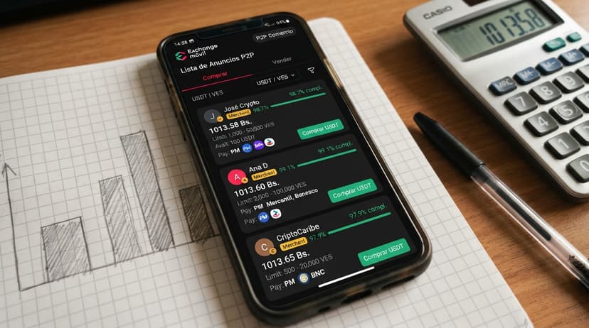 Cómo leer el order book P2P en Venezuela: spread, prima y profundidad