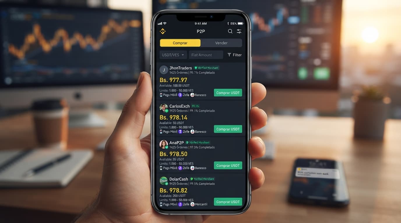 Cómo leer el order book P2P y el comparador de bancos antes de operar USDT
