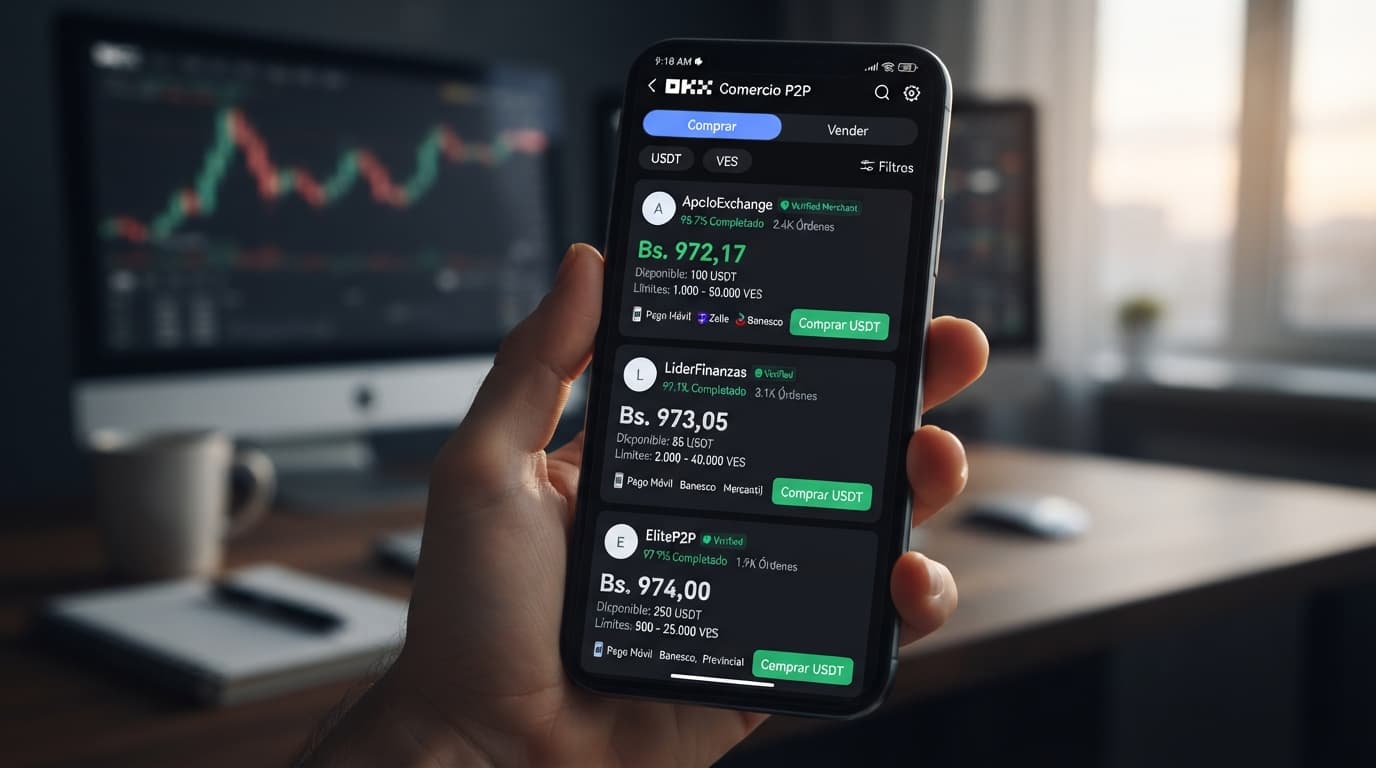 Cómo leer el spread y la prima del USDT P2P antes de operar en Venezuela