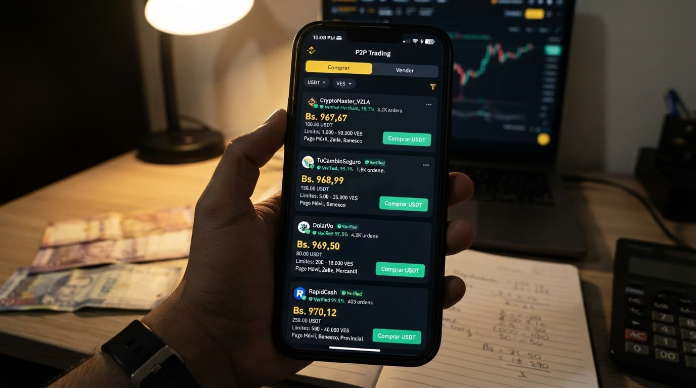 Cómo leer los tres precios del P2P: BCV, USDT y spread