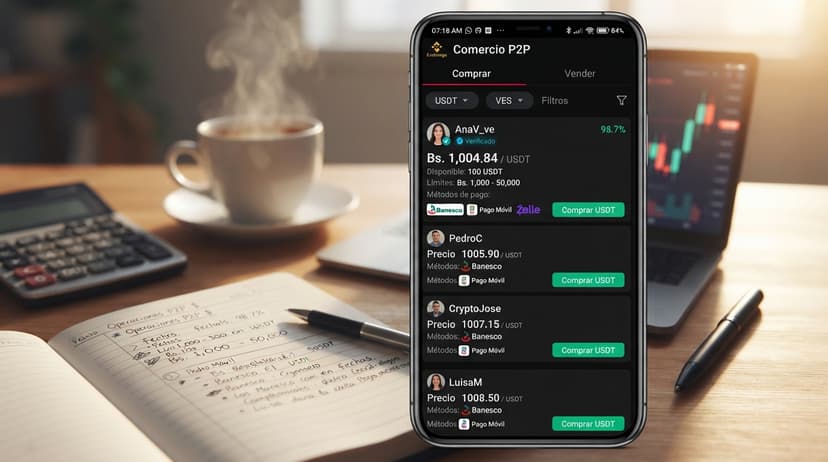 Cómo leer spread, prima y order book antes de comprar USDT P2P