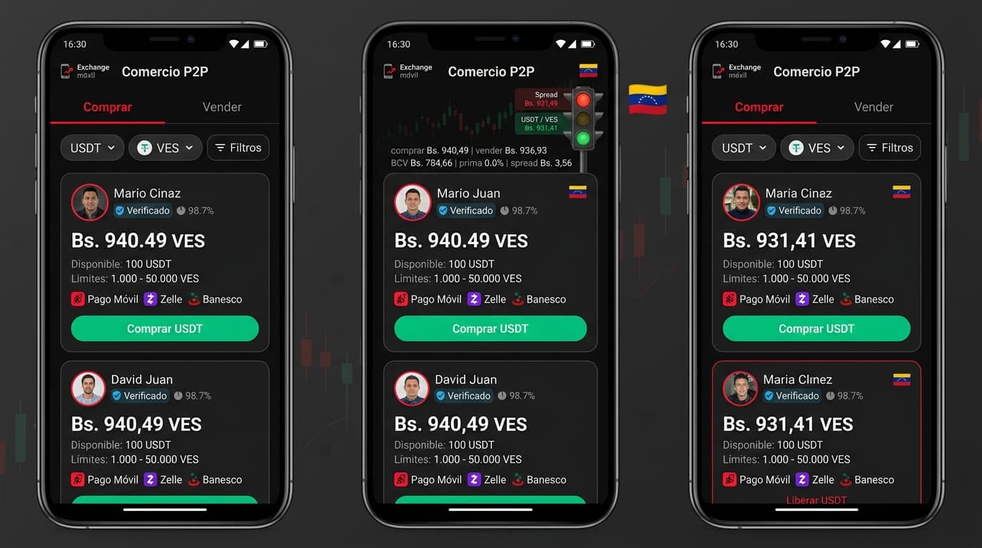 Cómo medir el spread P2P y elegir el lado correcto al operar USDT en Venezuela