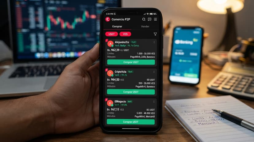 Cómo verificar la tasa real y la contraparte antes de confirmar una orden P2P