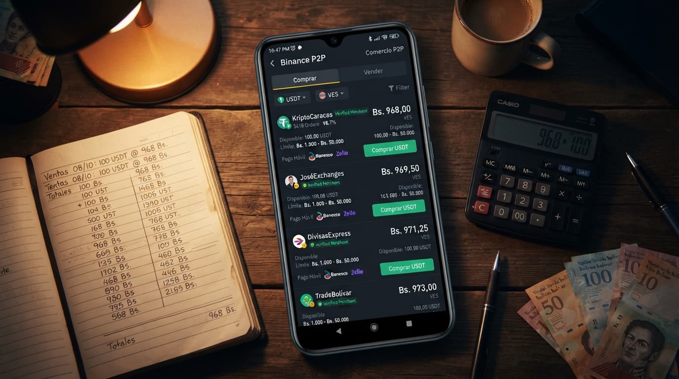 Cómo verificar un comerciante P2P y comparar bancos antes de operar USDT