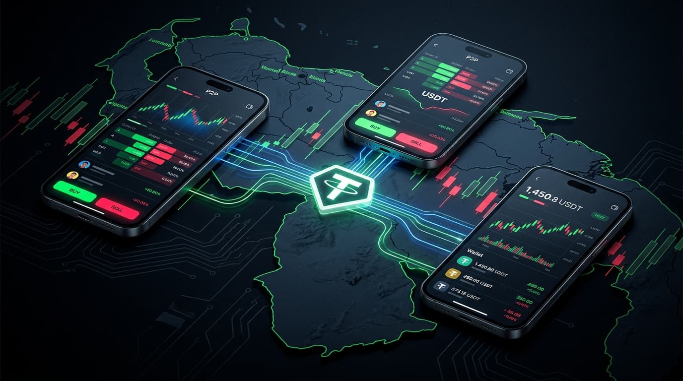 Dispersión del 13% en USDT P2P: Binance, Bybit y OKX en Venezuela