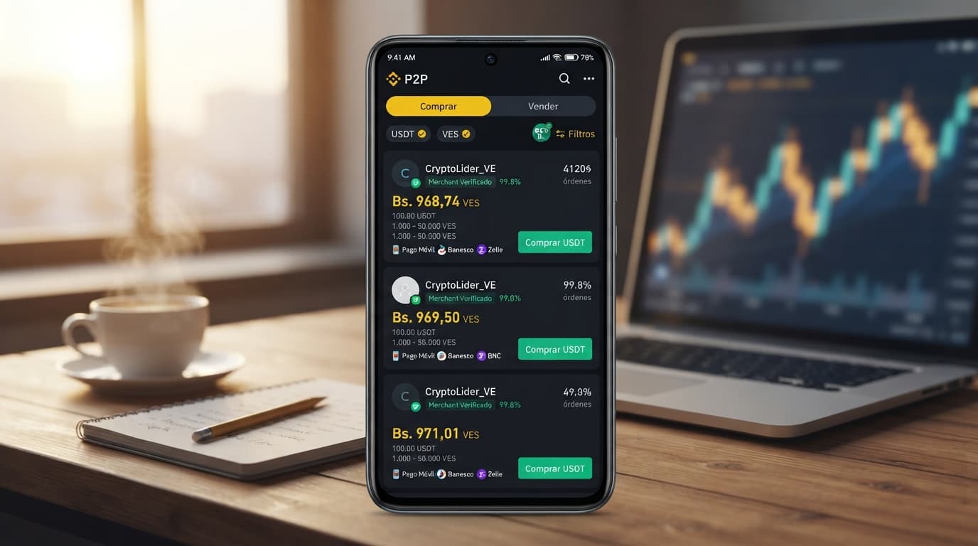 El spread real del USDT P2P: 0,02% en el libro y 2,59% en el semáforo