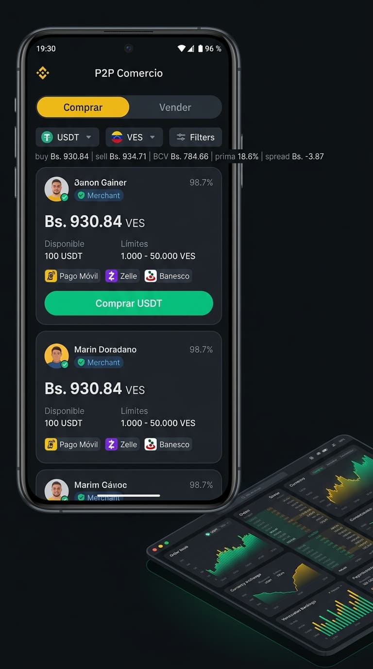 Fragmentación USDT/VES: Desbalance del 52% y brecha del 5% entre exchanges