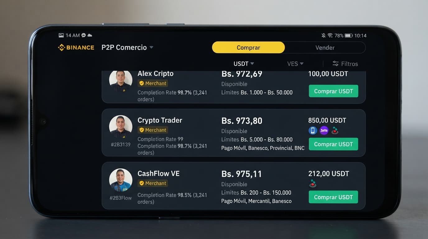 Liquidez alta, spread amplio: lo que revela el order book USDT/VES