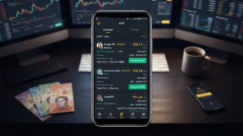 Liquidez P2P en bolívares: Binance, Bybit, MEXC y el conteo de OKX