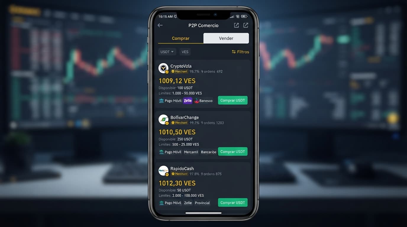Liquidez y spreads en el comercio P2P venezolano frente a la tasa BCV