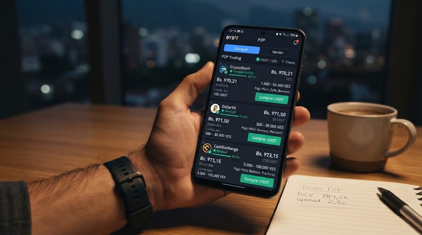 Order book P2P: 543.868 USDT en compra contra 67.169 en venta