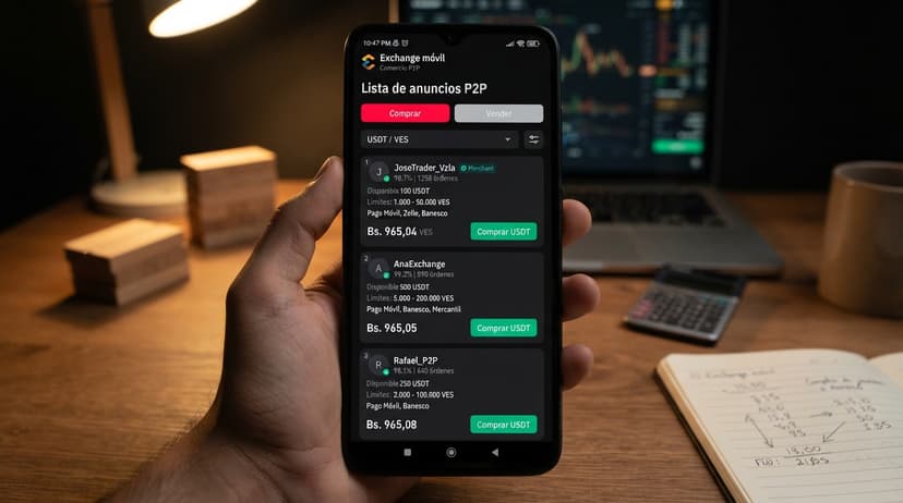 Order book P2P: demanda de USDT casi cuadruplica la oferta; spread real 0,1%