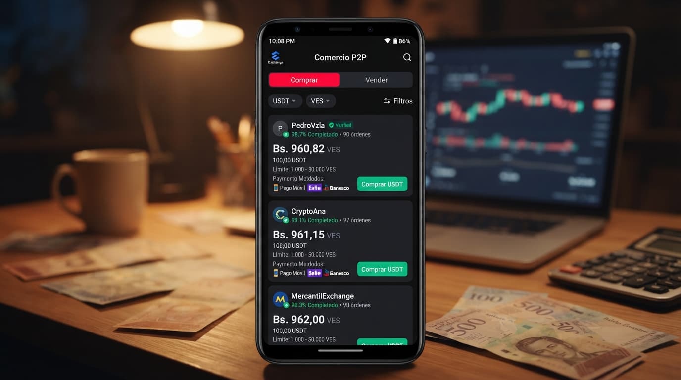 Order book P2P: por qué el USDT más barato no es el que ejecutas